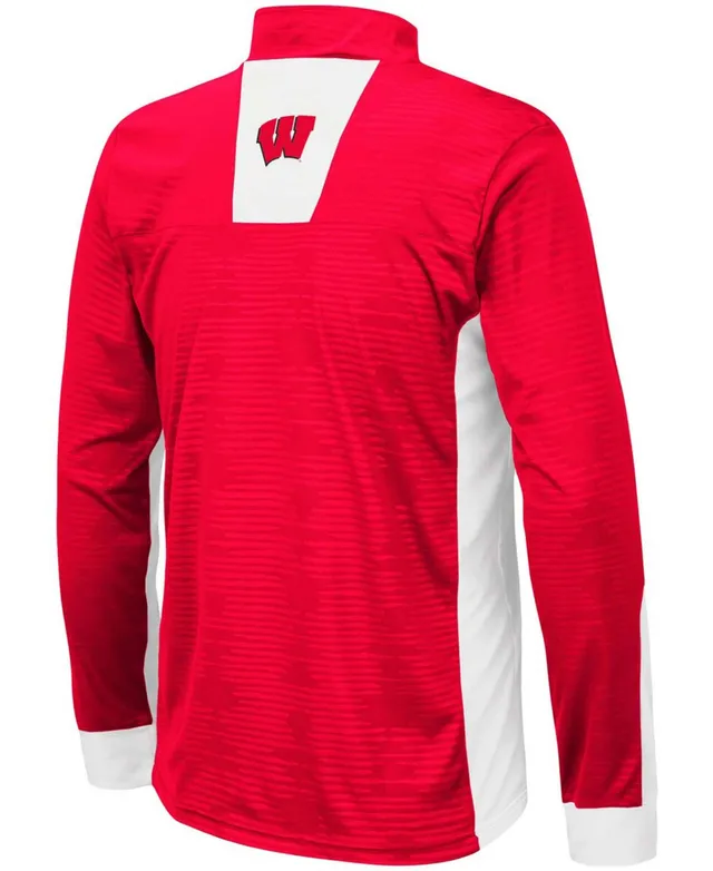 Lids Wisconsin Badgers Big Cotton Quarter-Zip Pullover Sweatshirt