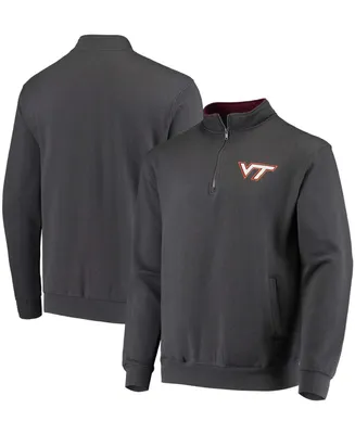Men's Charcoal Virginia Tech Hokies Tortugas Logo Quarter-Zip Jacket