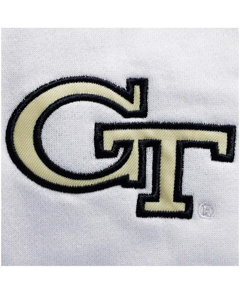 Men's White Georgia Tech Yellow Jackets Tortugas Logo Quarter-Zip Jacket
