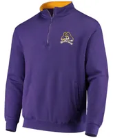 Men's Purple Ecu Pirates Tortugas Logo Quarter-Zip Jacket