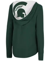 Women's Green Michigan State Spartans Catalina Hoodie Long Sleeve T-shirt