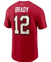 Men's Tom Brady Red Tampa Bay Buccaneers Name Number T-shirt