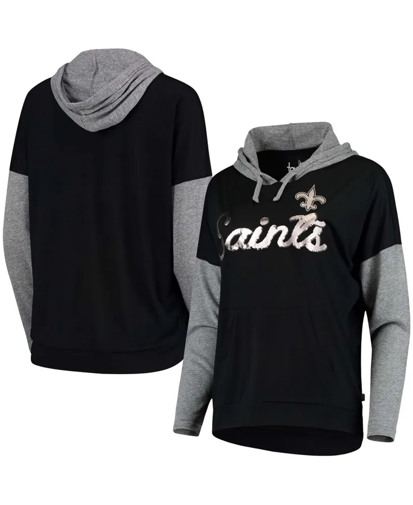 Women's Fanatics Branded Black New Orleans Saints Doubleface Slub Pullover  Hoodie