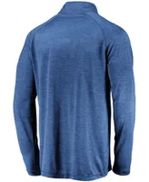 Men's Royal Florida Gators Primary Logo Striated Raglan Quarter-Zip Jacket
