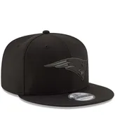 Men's Black New England Patriots Black On Black 9Fifty Adjustable Hat