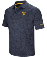 Men's Heather Navy West Virginia Mountaineers Down Swing Polo Shirt