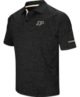 Men's Colosseum Black Purdue Boilermakers Down Swing Polo Shirt