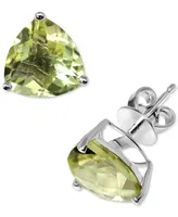 Lemon Quartz Trillion Stud Earrings (5 ct. t.w.) in Sterling Silver