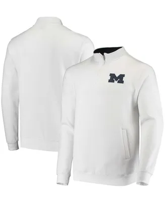 Men's White Michigan Wolverines Tortugas Logo Quarter-Zip Jacket