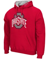 Men's Scarlet Ohio State Buckeyes Arch and Logo Pullover Hoodie