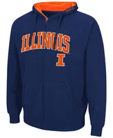 Men's Navy Illinois Fighting Illini Arch Logo 3.0 Full-Zip Hoodie