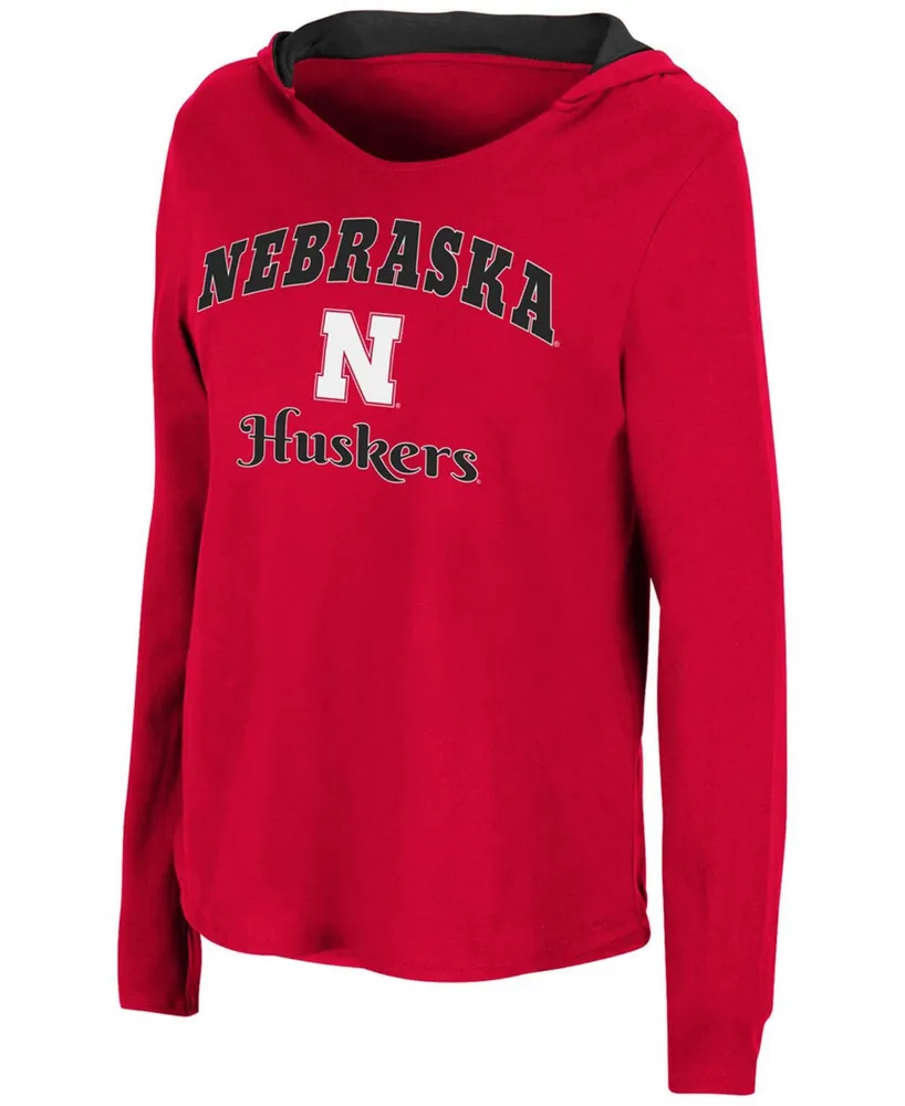 Women's Scarlet Nebraska Huskers Catalina Hoodie Long Sleeve T-shirt