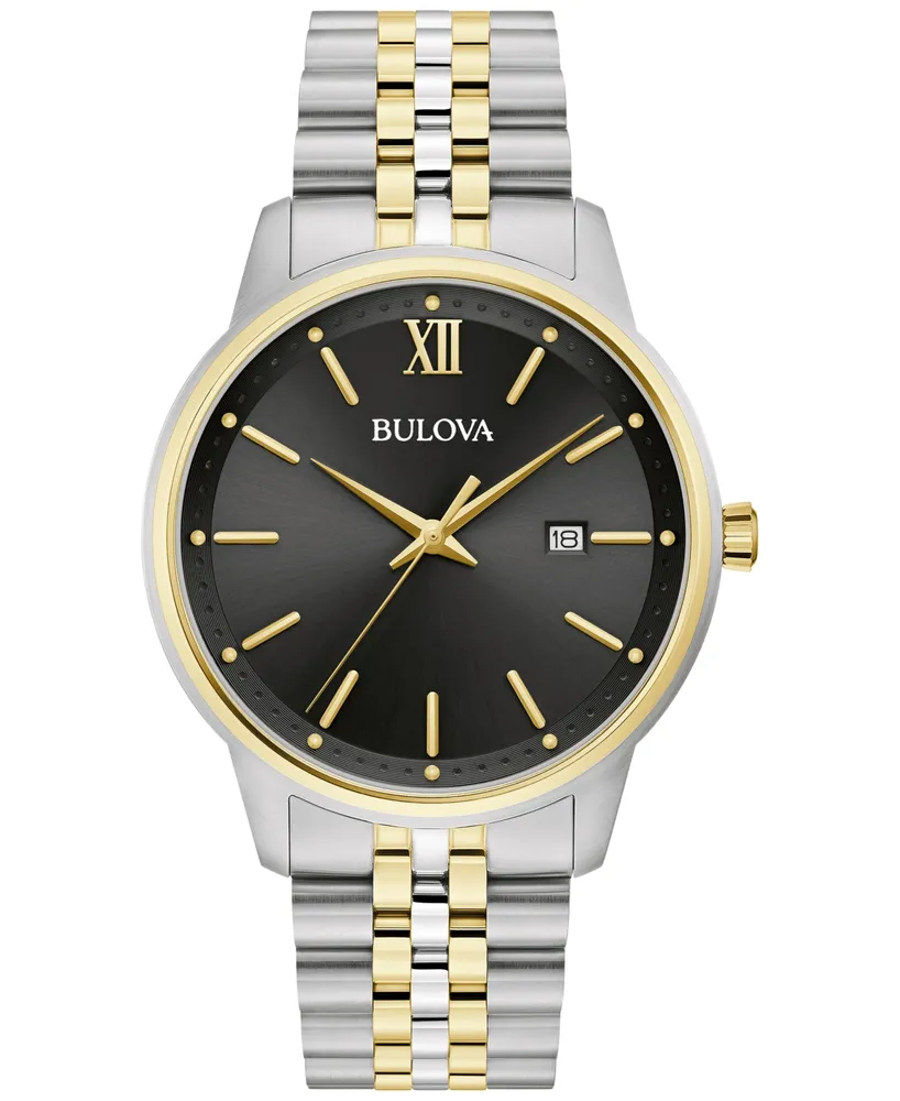 Bulova Men's Classic Two-Tone Stainless Steel Bracelet Watch 41mm - Two