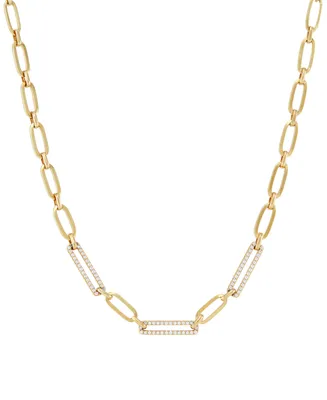 Diamond Pave Link 16" Statement Necklace (1/2 ct. t.w.) in 14k Gold
