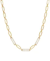 Diamond Pave Link 16" Statement Necklace (1/2 ct. t.w.) in 14k Gold