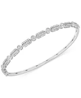 Wrapped Diamond Bangle Bracelet (1/2 ct. t.w.), in Sterling Silver, 14k Gold-Plated Sterling Silver or 14k Rose Gold