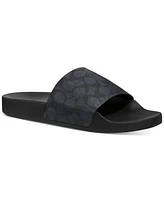 Coach Men's Signature Coated Canvas Pool Slide