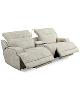 Sebaston 3-Pc. Fabric Sofa with 2 Power Motion Recliners and 1 Usb Console, Created for Macy's