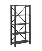 64" Metal X Bookcase