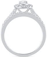 Diamond Oval Halo Bridal Set (1 ct. t.w.) in 14k White or Yellow Gold