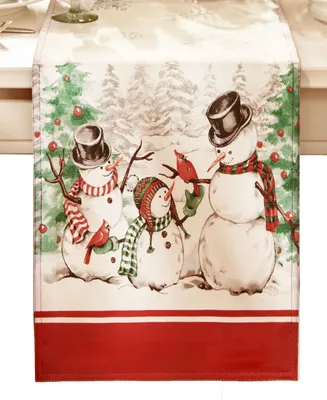 Snowman Winterland Holiday Snowflake Table Runner