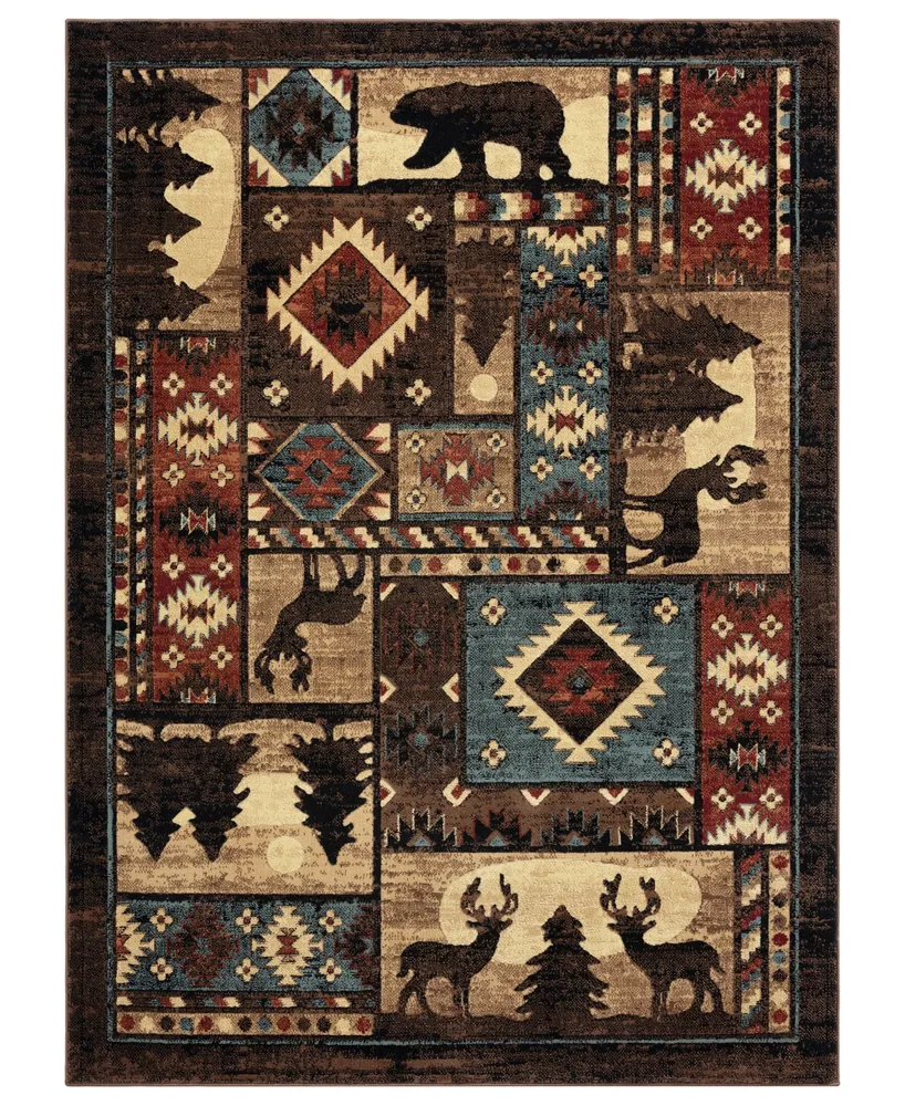 Global Rug Designs Teton Bear 5'2" x 7'2" Area Rug