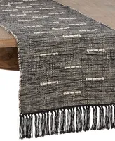 Saro Lifestyle Table Runner with Dashed Stitch Design, 54" x 16"