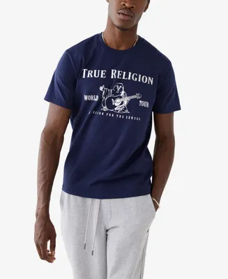 True Religion Men's Metallic Buddha Crewneck T-shirt