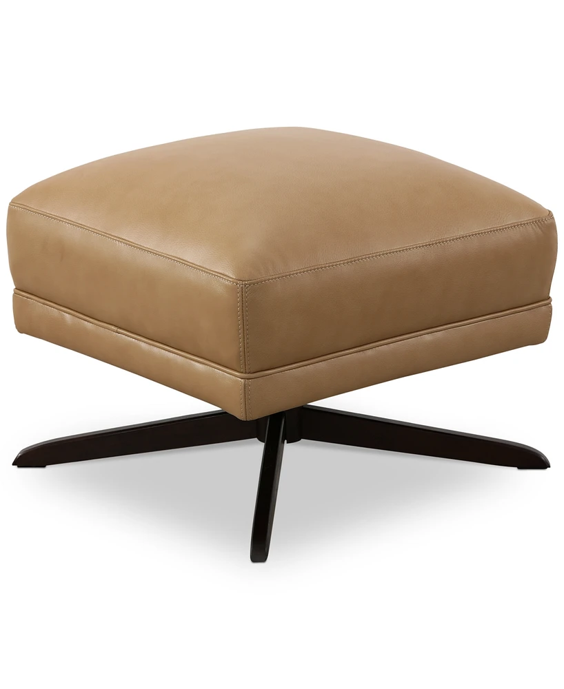 Closeout! Jarence 36" Leather Ottoman, Created for Macy's