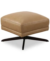 Closeout! Jarence 36" Leather Ottoman, Created for Macy's