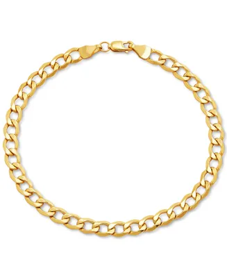 Italian Gold Cuban Link Chain Bracelet (5mm) in 10k Gold