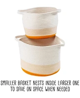 Honey Can Do Nesting Cotton Rope Storage Baskets, Set of 2