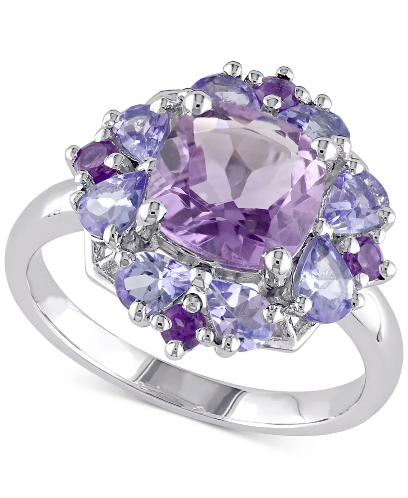 Amethyst (1-7/8 ct. t.w.) & Tanzanite (1 Sterling Silver