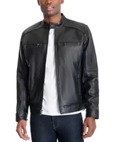 Michael Kors Men's Perforated Leather Moto Jacket, Created for Macy's