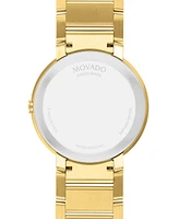 Movado Men's Men's Swiss Sapphire Diamond (1/20 ct. t.w.) Gold-Tone Pvd Bracelet Watch 39mm