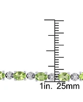 Garnet (9-7/8 ct. t.w.) & Diamond Accent Link Bracelet in Sterling Silver (Also in Peridot)