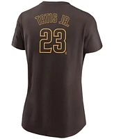 Women's Nike Fernando Tatis Jr. Brown San Diego Padres Name and Number T-shirt