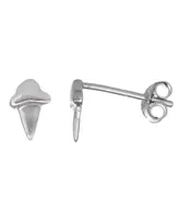 Fao Schwarz Women's Sterling Silver Ice Cream Cone Stud Earrings - Silver