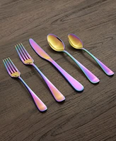 Cambridge Silversmiths Rhiannon Rainbow Mirror 20-Piece Flatware Set, Service for 4