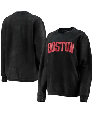 Women's Boston University Comfy Cord Vintage-Like Wash Basic Arch Pullover Sweatshirt