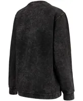 Women's Black Army Knights Comfy Cord Vintage-Like Wash Basic Arch Pullover Sweatshirt