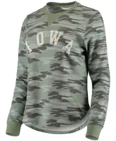 Women's Camo Iowa Hawkeyes Comfy Pullover Sweatshirt