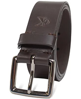 Calvin Klein Jeans Men's Leather Belt with Keeper Ring