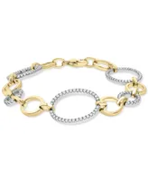 Wrapped in Love Diamond Oval Link Bracelet (1 ct. t.w.) in 14k Gold-Plated Sterling Silver, Created for Macy's