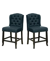 Langly Tufted Upholstered Pub Chair (Set of 2)