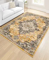 Orian Gemstones Cressida 5'3" x 7'6" Area Rug - Gold