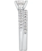 Diamond Princess-Cut Bridal Set (1-1/2 ct. t.w.) in 14k White Gold