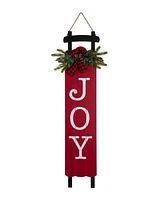 Glitzhome Lighted Wooden Sleigh Joy Porch Sign, 40"