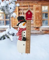 Glitzhome Snowman Snow Gauge Yard Stake or Wall Decor, 40"