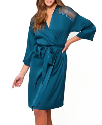 Women's Lucile Satin and Lace Robe